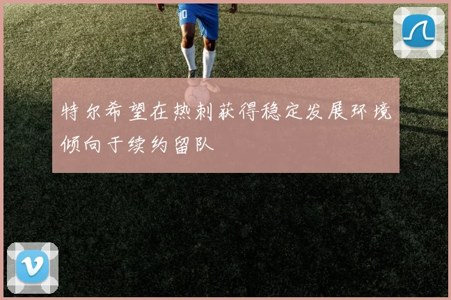 特尔希望在热刺获得稳定发展环境倾向于续约留队